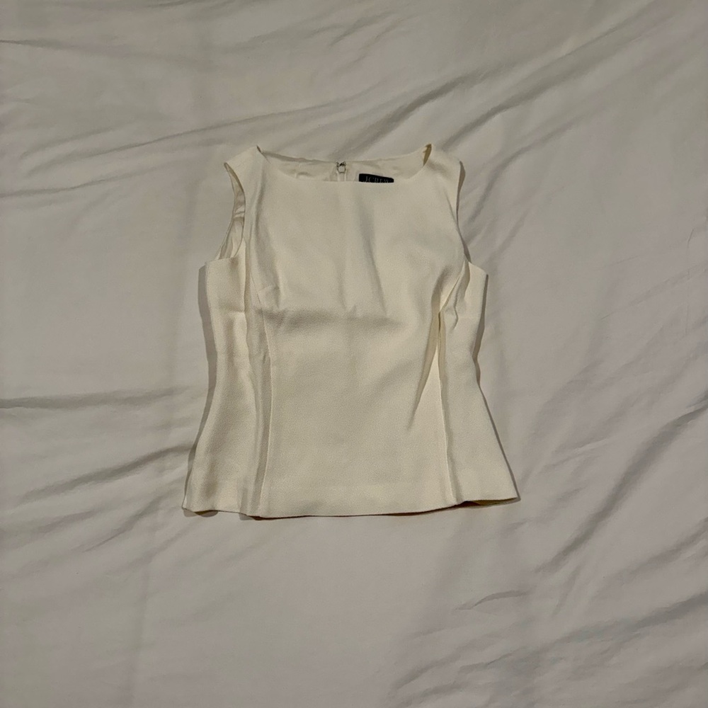 J. Crew Seamed Shell Top In Boucle
